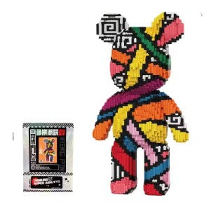3D Kawaii Bear Model Micro Diamond Lightweight Building Blocks
