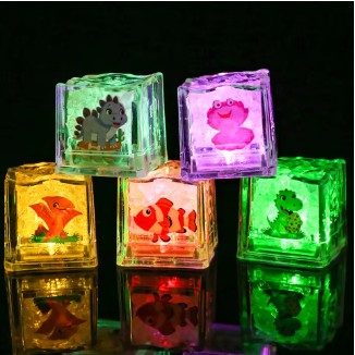 Set of 3 light cubes for the bath