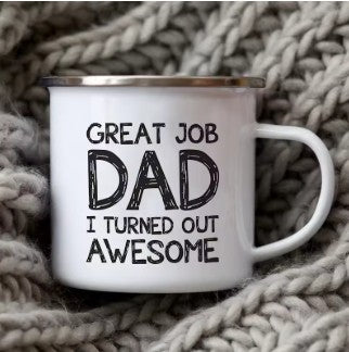 Tasse à café en émail pour papa