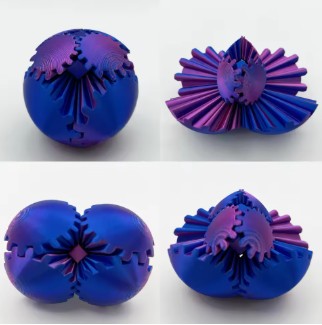 Anti-stress gear fidget ball