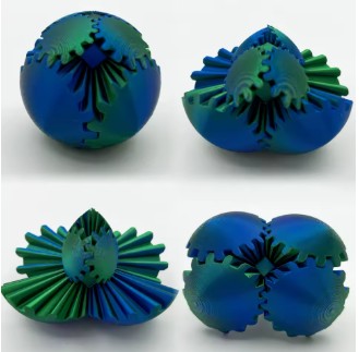 Anti-stress gear fidget ball